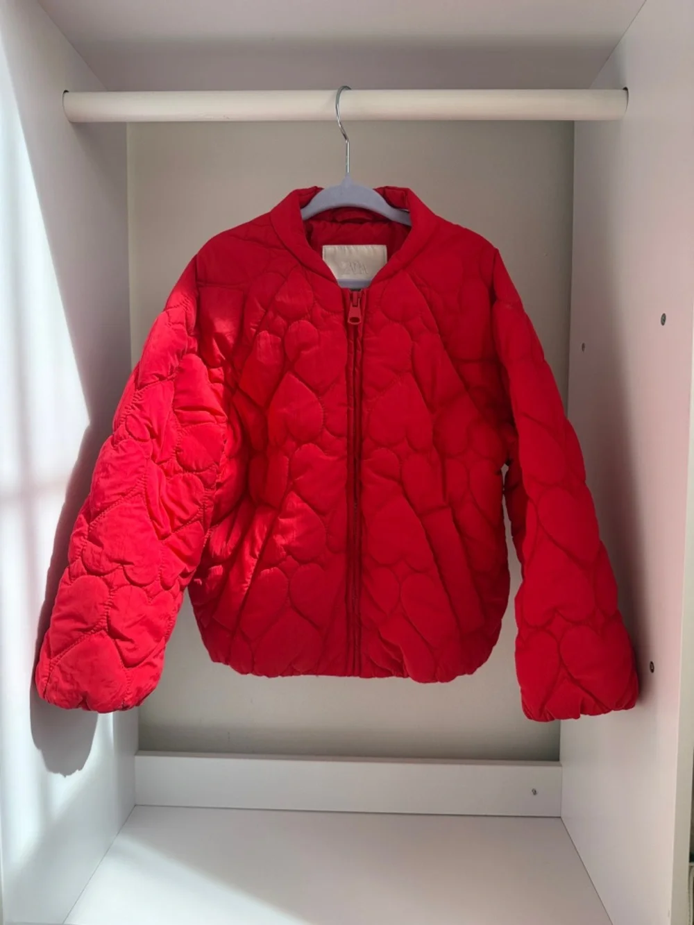 Zara Red Quilted Kids Puffer Jacket
